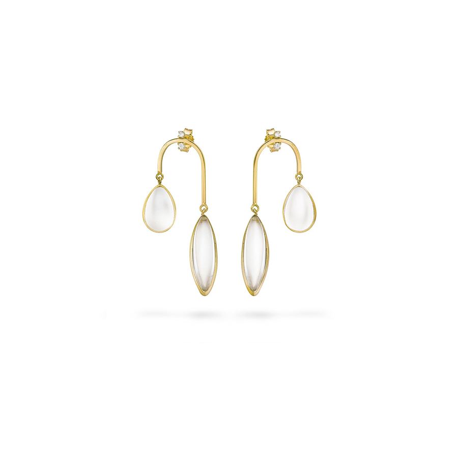 Orecchini 'Amo Curvo' corti oro giallo AURUM | OR AMO CRV SAU18G CDR CT, 0,08